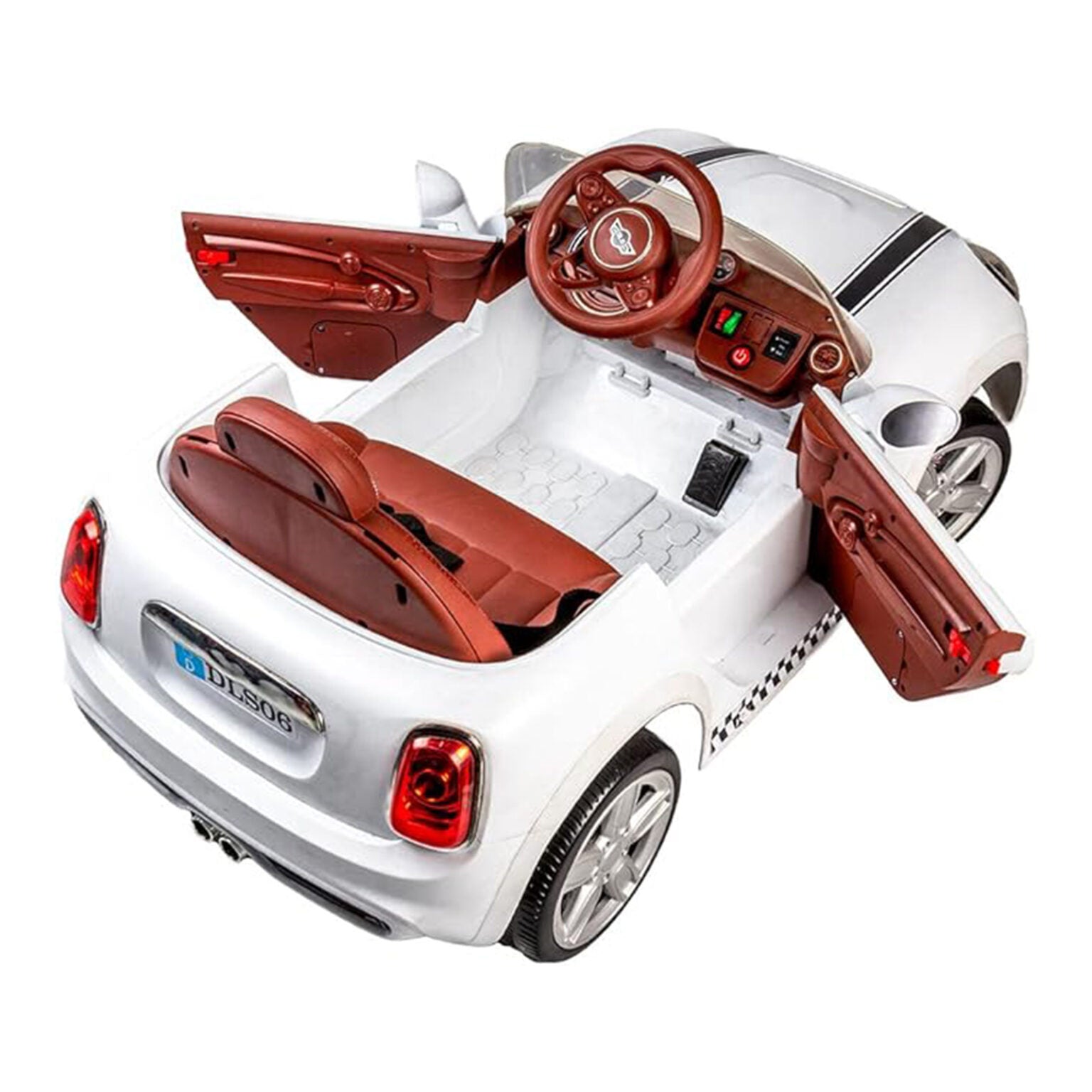 سيارة كهربائية للاطفال Mini Cooper S ميني كوبر DLS-06 – ابيض